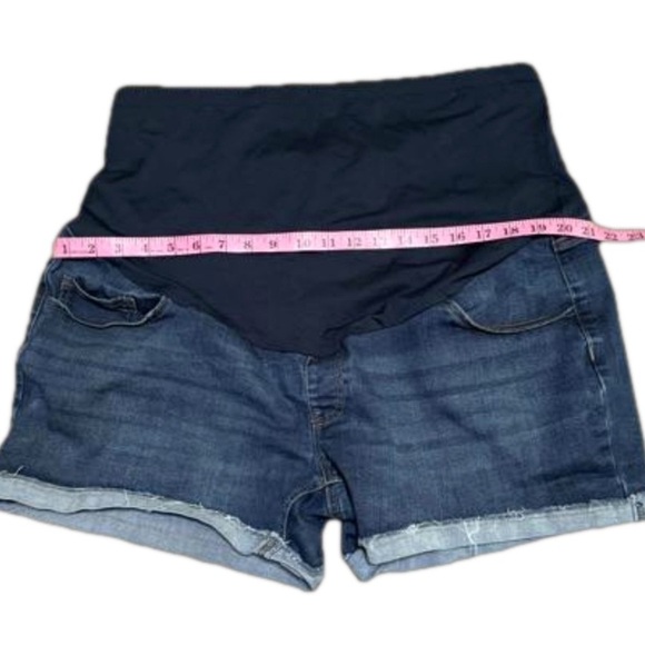 Time and Tru Maternity Denim Blue Jean Shorts Stretchy Belly Women Size 20 XXL - Picture 6 of 10